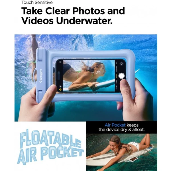 Spigen Aqua Shield Floating voděodolné pouzdro A610 2 Pack fialové - Pouzdra - Obrázek EAF3000701
