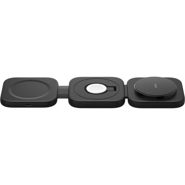 Belkin BOOST CHARGE PRO Qi2/MagSafe 3v1 bezdrátová skládací cestovní nabíječka černá - Nabíječky - Obrázek EAYP000K01