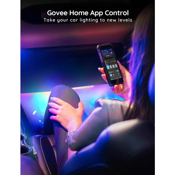 Govee Smart LED pásky do auta - RGBIC - Chytrá osvětlení - Obrázek ECH4000J01