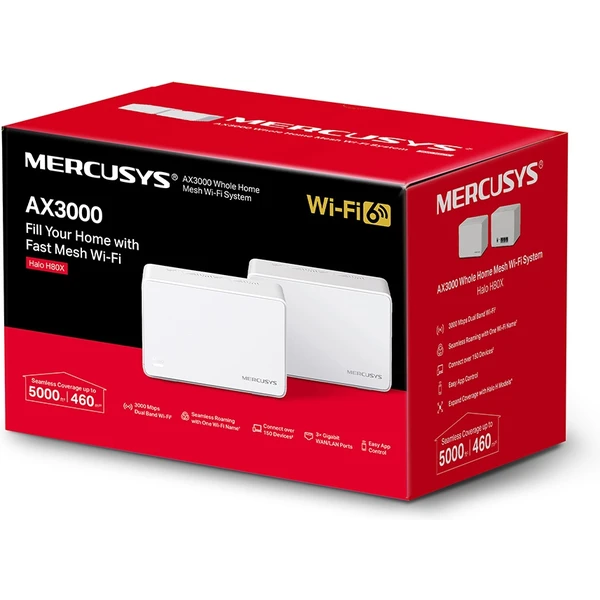 Mercusys Halo H80X mesh systém 2ks bílý - Mesh systémy - Obrázek ED76700301