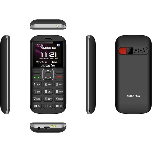 Aligator A720 4G Senior + nabíjecí stojánek černý - Mobilní telefony - Obrázek EDP0000L01