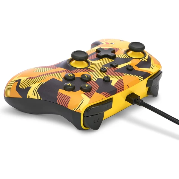 PowerA Enhanced drátový herní ovladač - Camo Storm Pikachu (Switch) - Herní ovladače - Obrázek EDQS100501