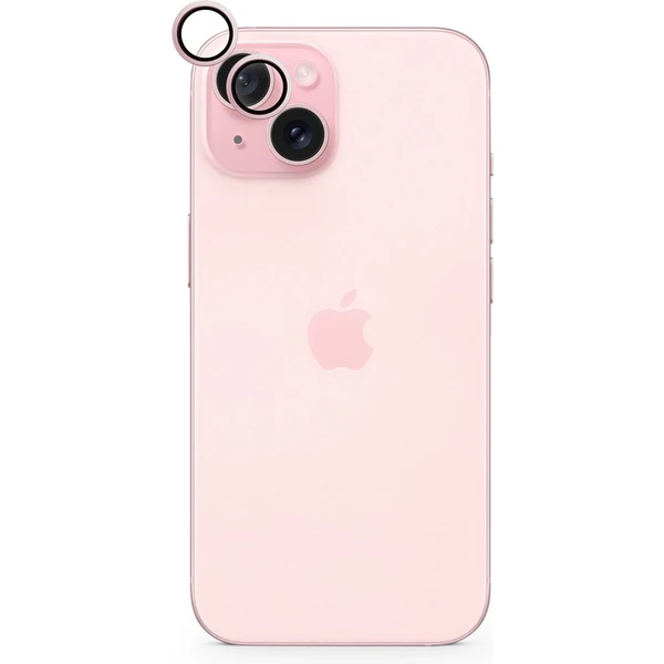 Epico hliníkové ochranné sklo na čočky fotoaparátu pro iPhone 15 / 15 Plus růžová - Ochranné folie a skla - Obrázek EE00000K01