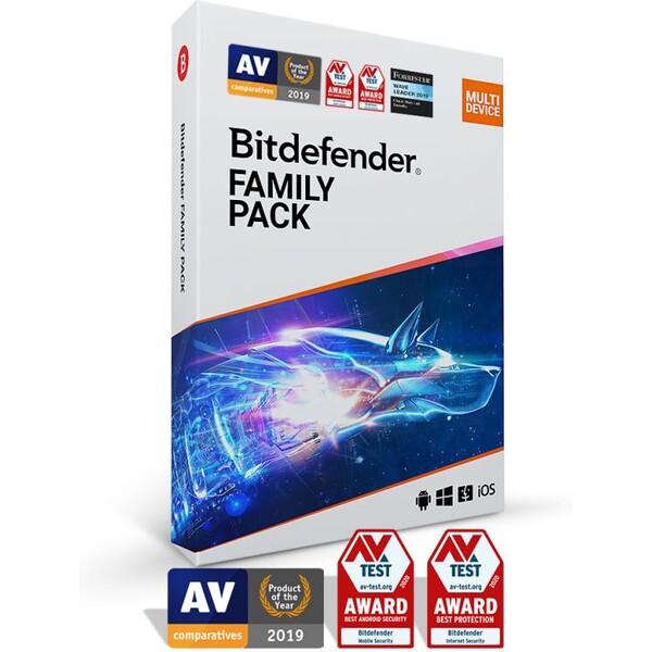 Bitdefender Family pack 15 zařízení/36 měsíců el. licence
