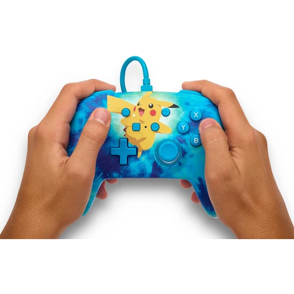 PowerA Enhanced drátový herní ovladač - Tie Dye Pikachu (Switch) - Herní ovladače - Obrázek EEQS100501
