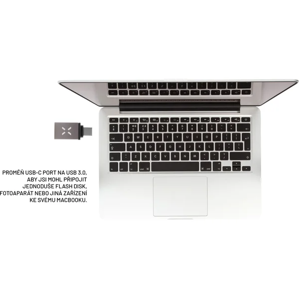 FIXED Link USB-A/USB-C redukce šedá - Kabely a redukce - Obrázek EF25F00101