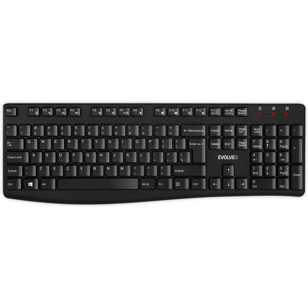 EVOLVEO K1050 bezhlučný set bezdrátové klávesnice a myši (US) černá - Klávesnicové sety - Obrázek EF6F000L01