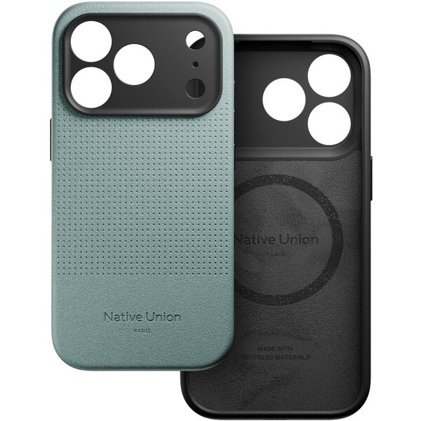 Native Union Active Case MagSafe kryt z recyklovaného materiálu iPhone 17 Pro slate green