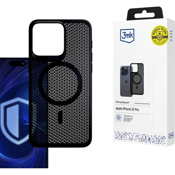 3mk ochranný kryt COOLing MagCase pro Apple iPhone 15 Pro Černá
