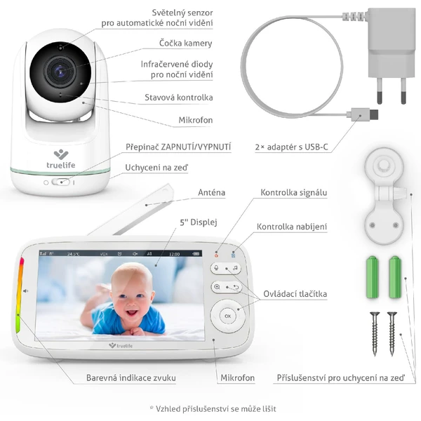 TrueLife NannyCam R5 dětská chůvička - Kamery - Obrázek EGE0000N01