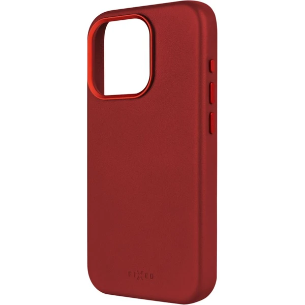 FIXED MagLeather kožený kryt s MagSafe Apple iPhone 15 Pro červený - Pouzdra - Obrázek EGZR100501