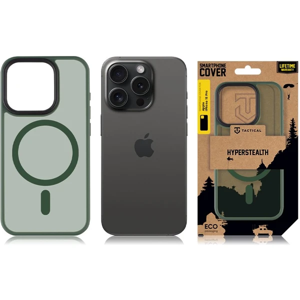 Tactical MagForce Hyperstealth kryt iPhone 15 Pro Forest Green - Pouzdra - Obrázek EH59000601