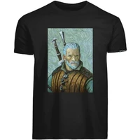 Tričko The Witcher - Geralt Van Gogh Art on Black XL - Trička