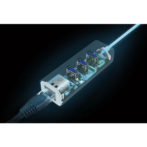 TP-Link UE330 USB 3.0 HUB + adaptér USB 3.0 na Ethernet, bílý - USB huby - Obrázek EIGFF00101
