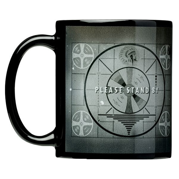 DEVplus Hrnek Fallout Please Stand by 325 ml Černá