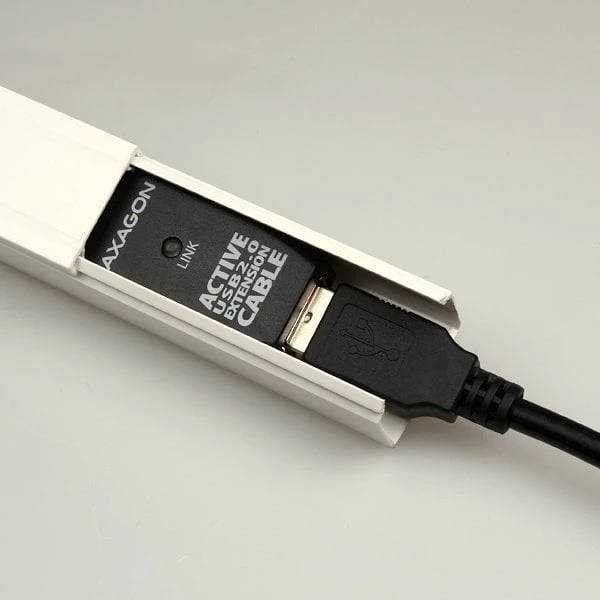 AXAGON ADR-220 USB-A/USB-A prodlužovací kabel 20m černý - Kabely a redukce - Obrázek EJS6000701