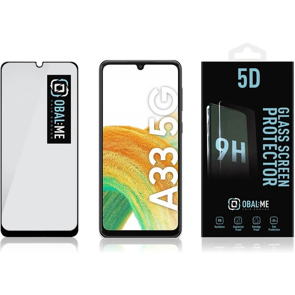 Obal:Me 5D tvrzené sklo Samsung Galaxy A33 5G černé - Ochranné folie a skla - Obrázek ELK6000701