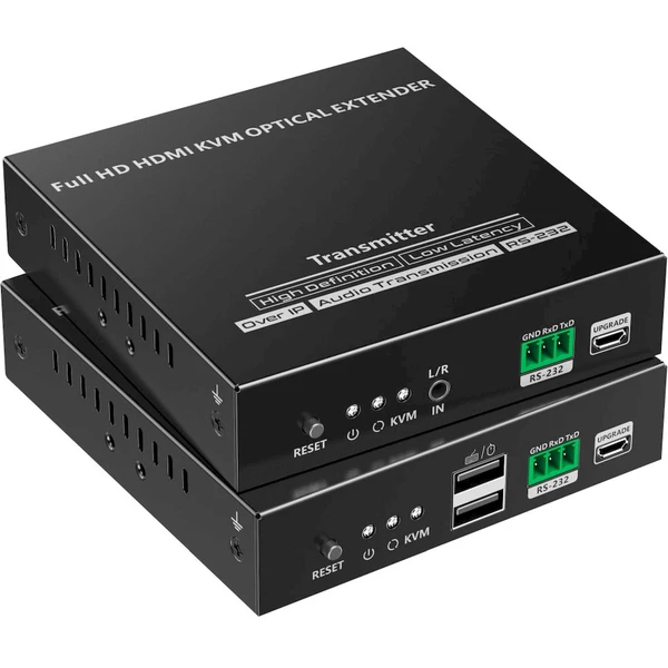 PremiumCord Optický HDMI KVM extender FULL HD 1080p až na 40km - Ostatní - Obrázek ELNF000K01