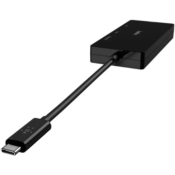 Belkin USB-C video adaptér HDMI, VGA, DVI, DisplayPort černý - USB huby - Obrázek ELVT200401