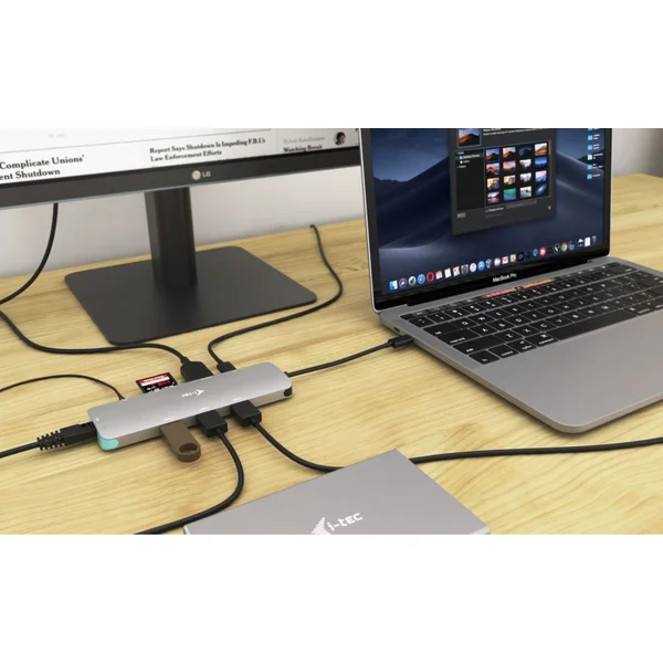 i-tec USB-C Metal Nano Docking Station 4K HDMI LAN + Power Del - Dokovací stanice - Obrázek EMPN200401