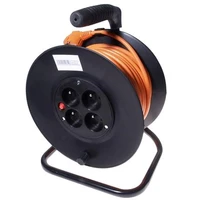 PremiumCord Prodlužovací kabel 230V 25m buben, průřez vodiče 3x1,5mm2 - Zásuvky