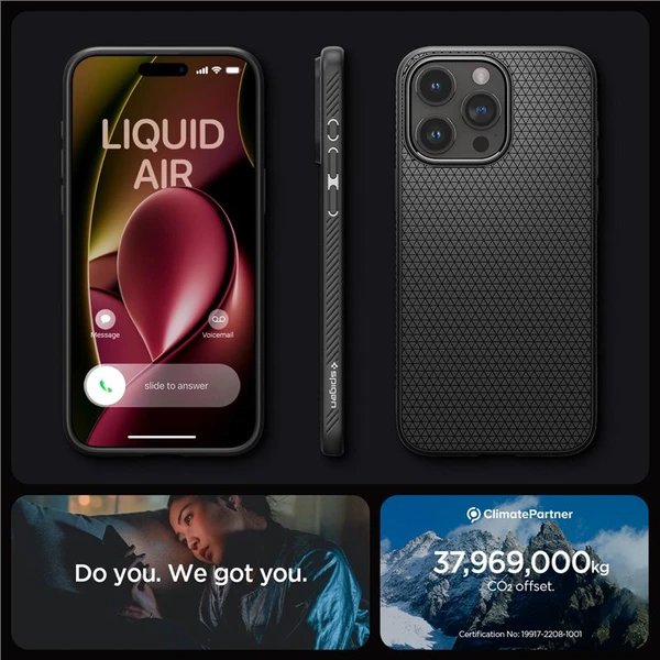 Spigen Liquid Air kryt iPhone 15 Pro matně černý - Pouzdra - Obrázek EPU8000601