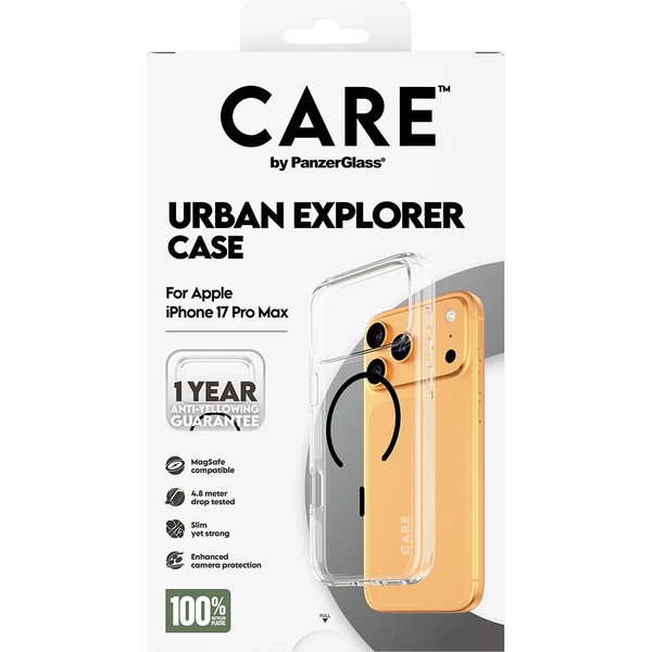 PanzerGlass® CARE Urban kryt s MagSafe Apple iPhone 17 Pro Max čirý/černý - Pouzdra - Obrázek ESEH000K01