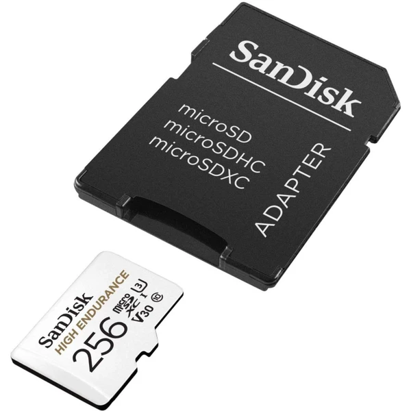 SanDisk High Endurance microSDXC 256GB + SD adaptér - Paměťové karty - Obrázek ET4T000501