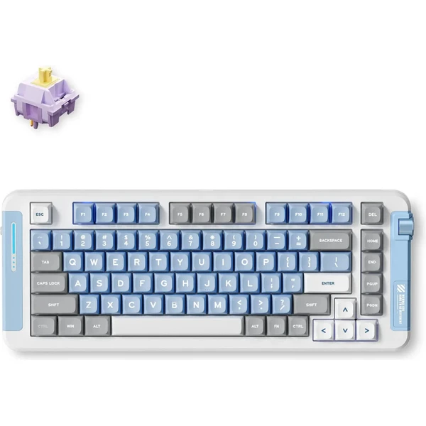 MCHOSE X75 bezdrátová klávesnice Blue/Grey - Klávesnice - Obrázek ET9E000K01