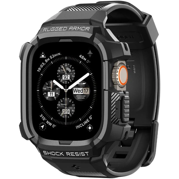 Spigen Rugged Armor Pro řemínek s pouzdrem Apple Watch Ultra 3/2/1 (49mm) černý - Pouzdra - Obrázek ETK0000N01