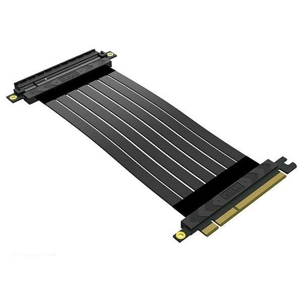 Akasa kabel RISER BLACK X2 Mark IV,premium PCIe 4.0 x16 Riser Cable, 20cm - Kabely a redukce - Obrázek EU4X600301