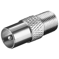 PremiumCord Koaxial F/PAL redukce stříbrná - Kabely a redukce