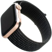 FIXED Nylon Strap nylonový pásek pro Apple Watch 38/40/41mm reflexně černý - Řemínky