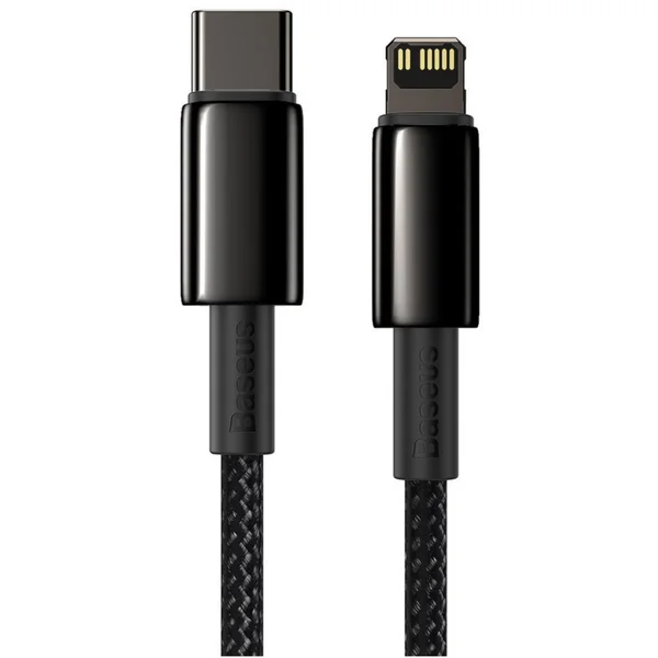 Baseus Tungsten Gold USB-C/Lightning napájecí kabel 20W 1m černý - Kabely a redukce - Obrázek EVKGF00101