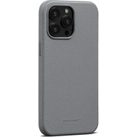 Woolnut MagSafe kožený kryt pro iPhone 15 Pro Max šedý - Pouzdra
