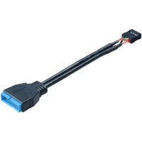 Akasa redukce USB 2.0 9pin (F) na USB 3.0 19pin (M), 10 cm - Kabely
