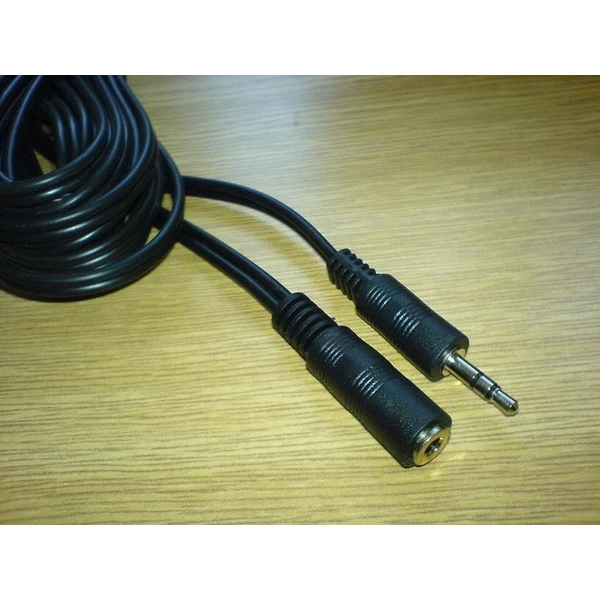 PremiumCord 3,5mm/3,5mm prodlužovací kabel 5m černý - Kabely a redukce - Obrázek EXTU000501