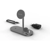 CubeNest S313 Pro 3v1 magnetická bezdrátová nabíječka šedá - Nabíječky