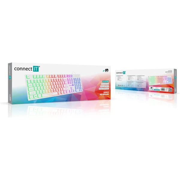 CONNECT IT Chocolate RNBW kancelářská podsvícená klávesnice - Klávesnice - Obrázek F0N0000P01