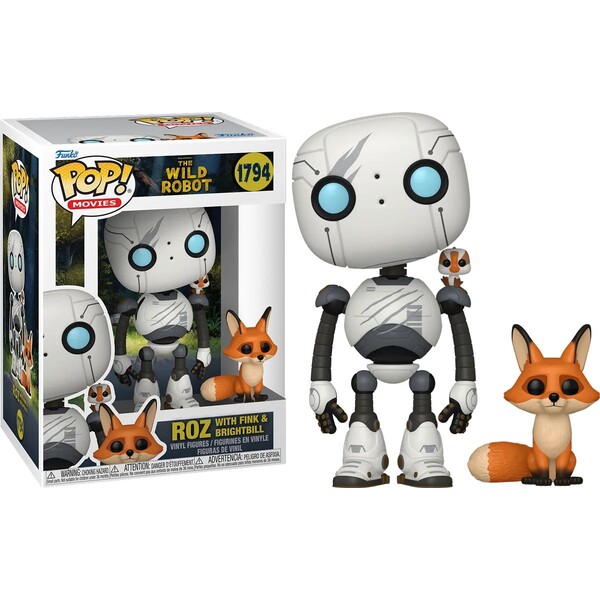 Funko POP! #1794 Movies: Wild Robot - Roz with Brightbill & Fink