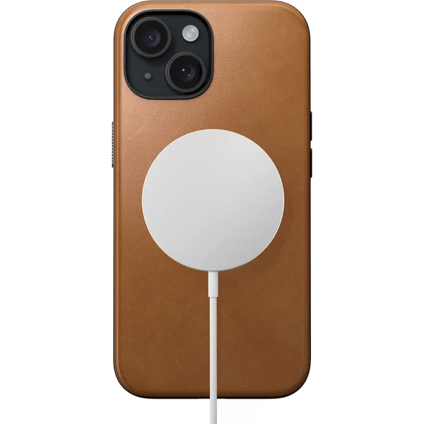 Nomad Modern Leather MagSafe kryt iPhone 15 english tan - Pouzdra - Obrázek F0Q1000P01
