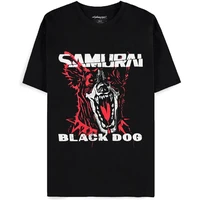 Tričko Cyberpunk 2077 - Black Dog Samurai Album Art L - Trička