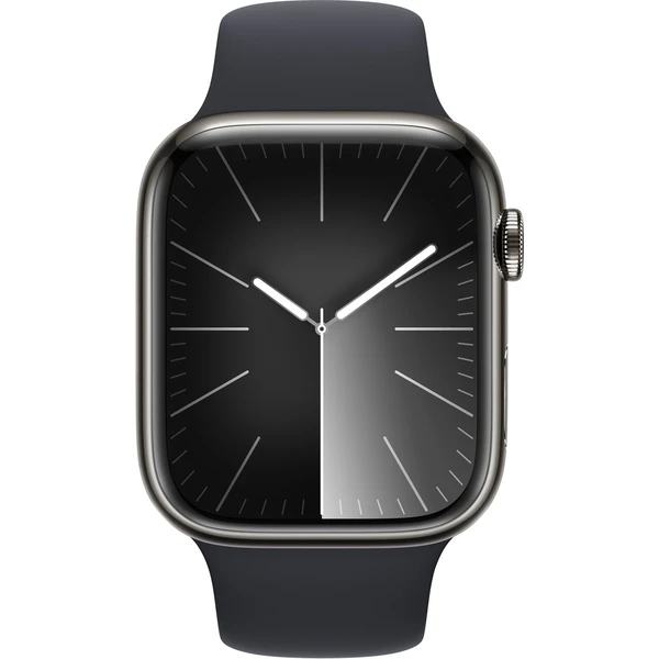 Apple Watch Series 9 Cellular 45mm Grafitová ocel s temně inkoustovým sportovním řemínkem M/L - Chytré hodinky - Obrázek F1BS100501
