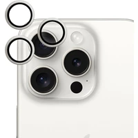 iWant ochrana čoček na kameru iPhone 15 Pro/15 Pro Max stříbrná - Ochranné folie a skla