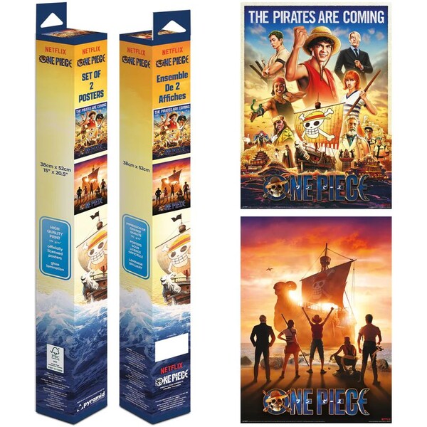 Sada plakátů One Piece - Live Action 38 x 52 cm