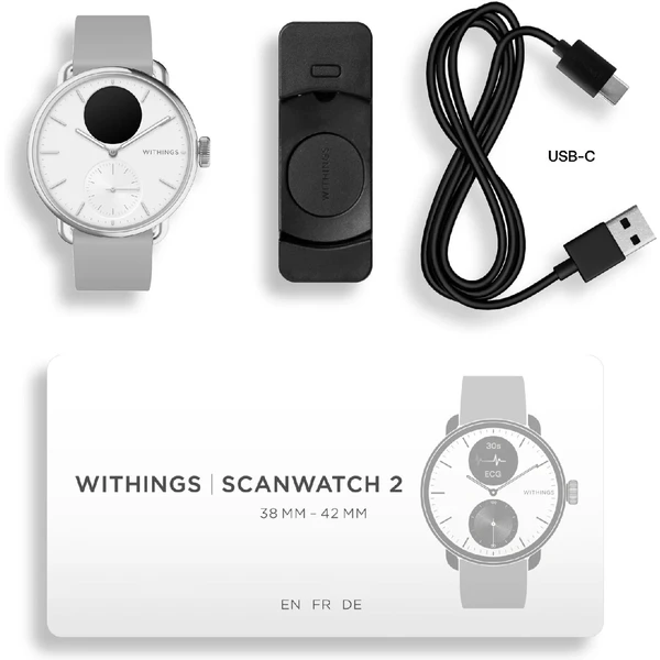 Withings ScanWatch 2 38mm bílé - Chytré hodinky - Obrázek F3E7000701