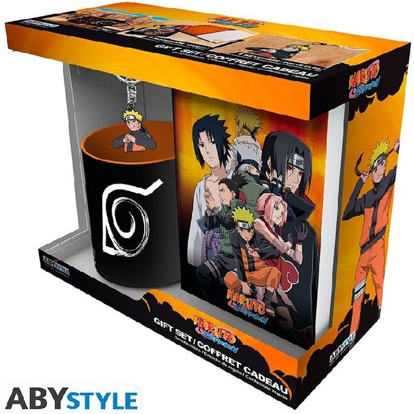 Dárkový set Naruto Shippuden - Hrnek + Klíčenka + Zápisník