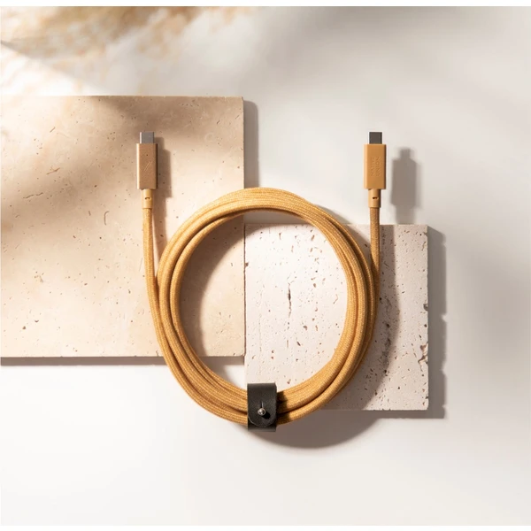 Native Union Belt Cable Pro USB-C/USB-C napájecí kabel 240W 2,4m hořčicový - Kabely a redukce - Obrázek F4V3000K01