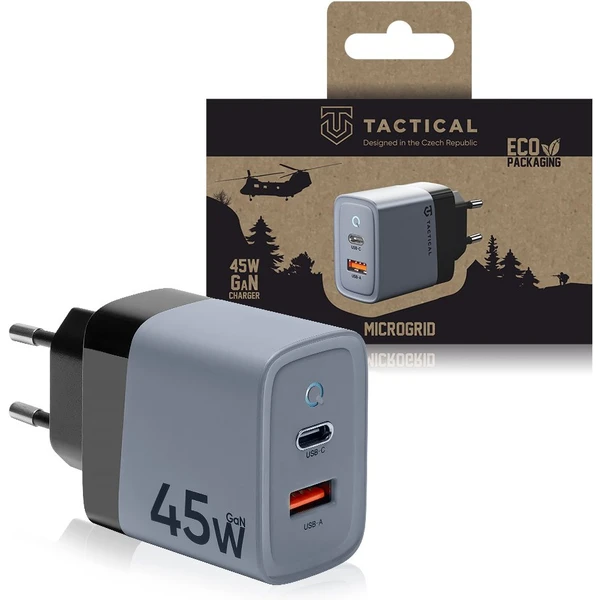 Tactical Microgrid GaN 45W nabíječka šedá - Nabíječky - Obrázek F5A8000701