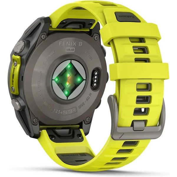 Garmin Fenix 8 Solar 47mm šedé s žluto-grafitovým páskem - Chytré hodinky - Obrázek F5JD000P01